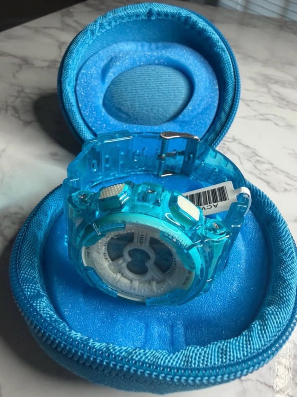 Activa & Invicta Blue Digital Watch and Case Bundle